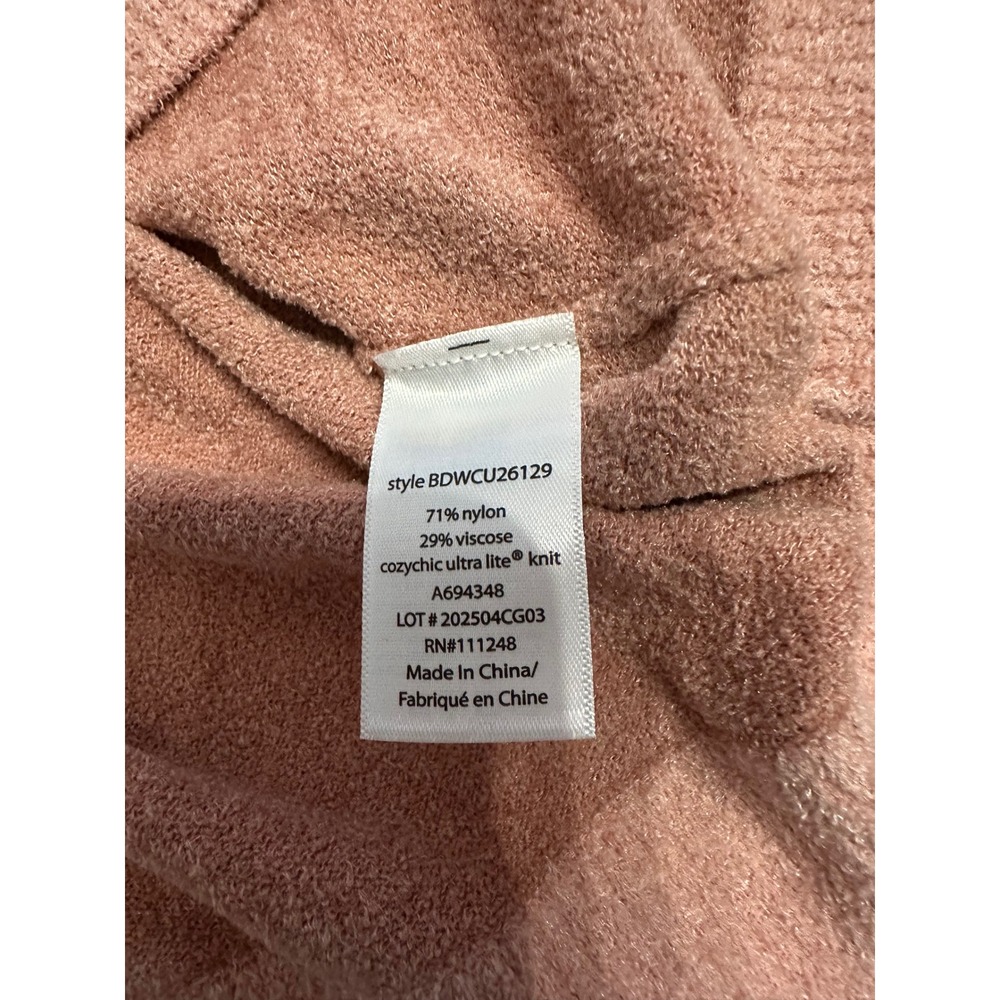 Barefoot Dreams CozyChic Ultra Lite Color Block V-Neck Tunic Wild Rose MP NEW - Picture 5 of 9
